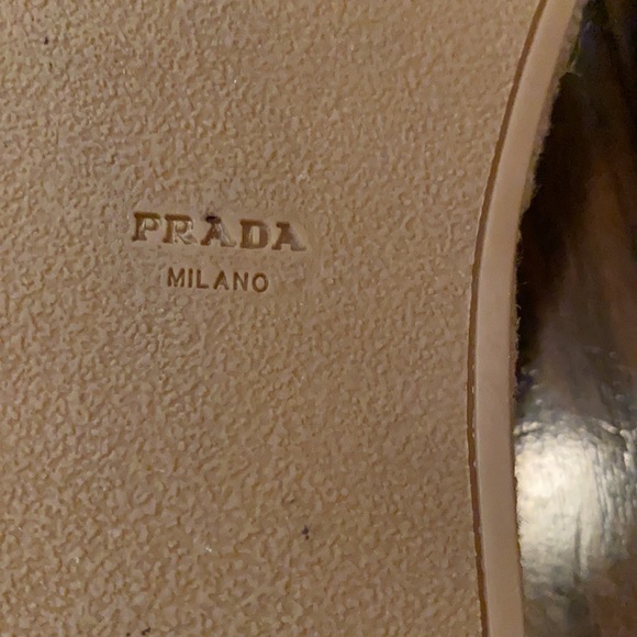 PRADA espadrilles/flats gold and navy, size 40 - Picture 5 of 7